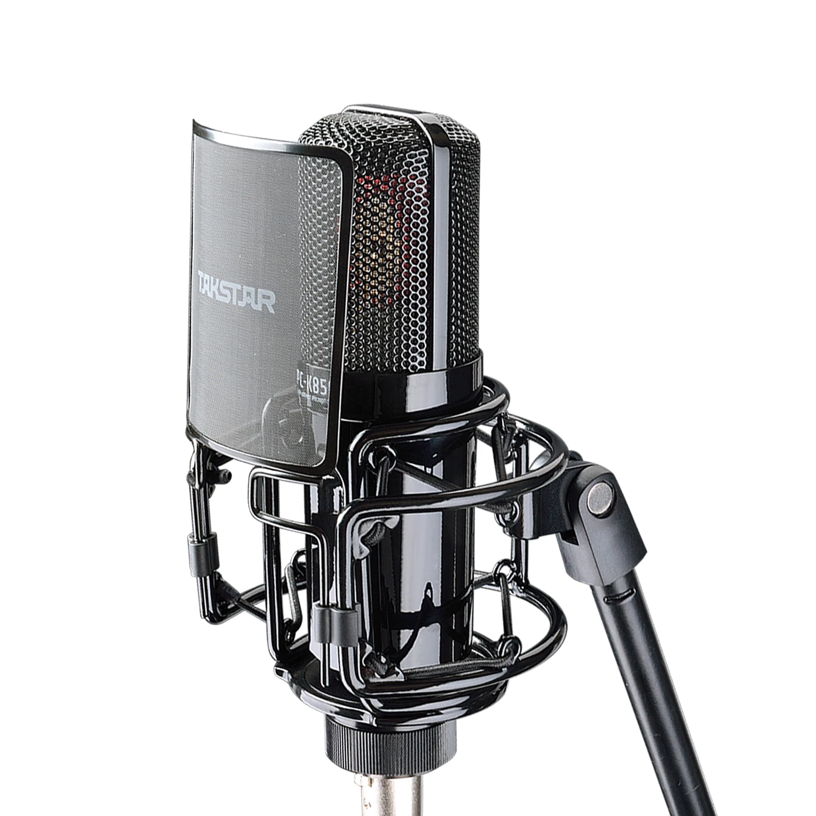 Takstar PC-K850 XLR Condenser Microphone with 34mm Large Diaphragm, Takstar Cardioid Studio Mic for Recording Podcasting Stream