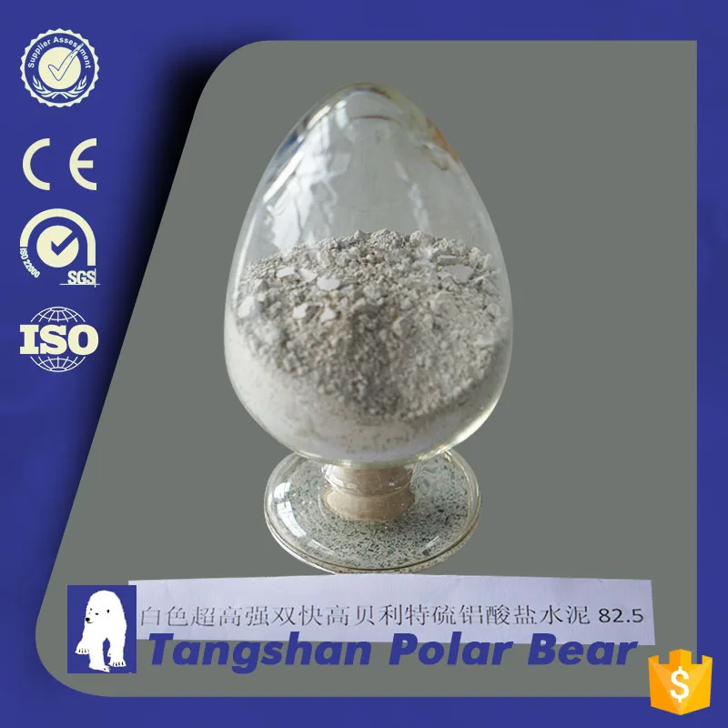 White Super-High Strength Fast Setting Rapid Hardening High Belite Sulpho Aluminate Cement