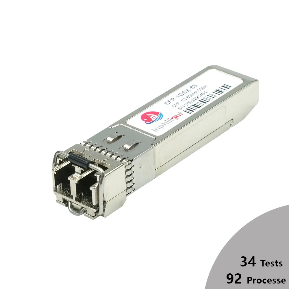 
Free sample 1000base-sx Duplex 550m 850nm LC Connector SFP MM LC gigabit Transceiver Module 