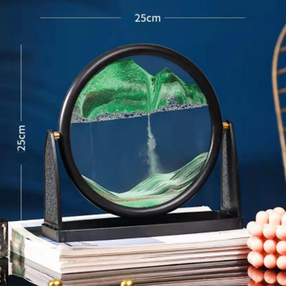 Волшебный бегущий песок 3d динамический песок искусство жидкий движущийся песок искусство рисунок круглый стеклянный 3d глубоководный песок