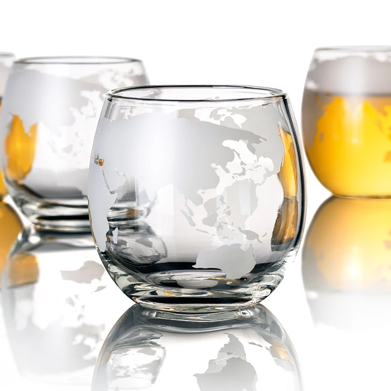 Large-capacity  whiskey glass Globe shape glass for alcoholic cocktails Bourbon Vodka wine glasses