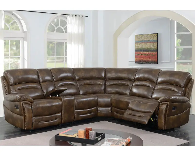 High Quality L Shaped Recliner Sofa Living Room Furniture Leather Air Recliner Sectional Sofa Set