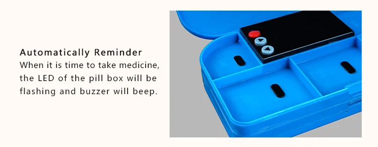 Household  Custom Electrical Reminder Weekly Pill Box With Alarm Timer