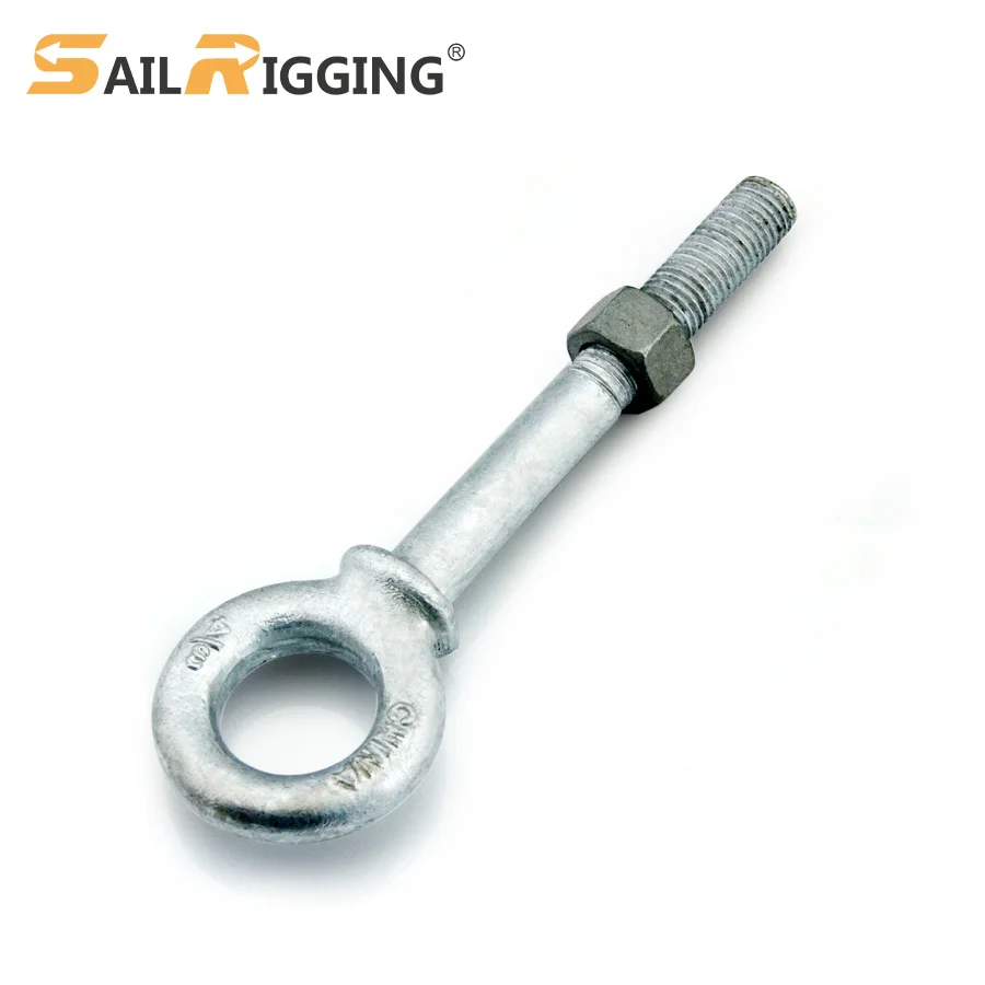 Shoulder Eye Bolt G277 Hot Dip Galvanized Eye Bolt 5/8' X 6'  3/8 Inch Steel Zinc Plated Forged Shoulder Eye Bolt