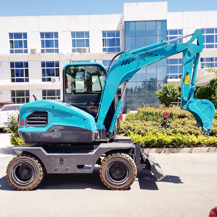 Multi-function Wheel Excavator Gasoline Diesel Fuel Construction Machine Wheel Drive Bucket Excavator