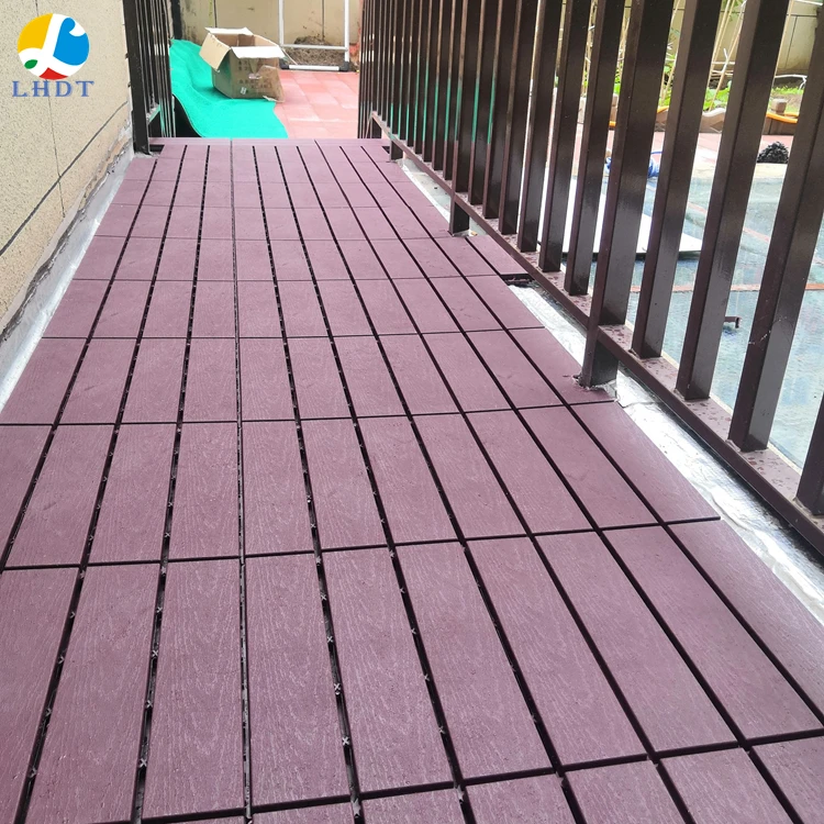 Garden Terrace  Balcony durable waterproof outdoor Modular plastic interlock composite decking tiles
