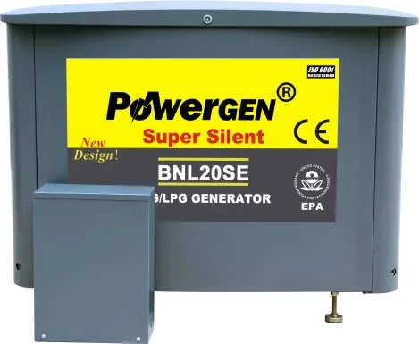 POWERGEN Liquid Cooled Silent NG Natural Gas/LPG  Generator 20KW 25KVA  EPA  ETL Certificate