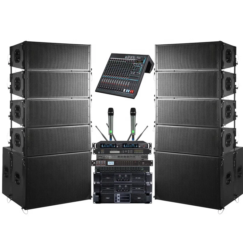 High quality passive Double 8 inch line array speakers high power stage performance dual 8 inch line array sound system