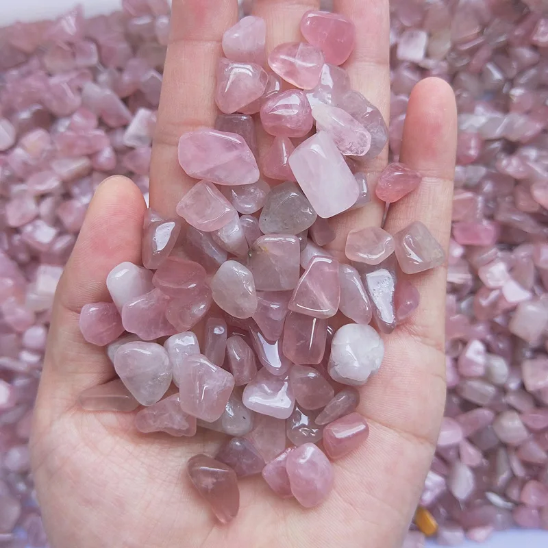 100G Bag Natural Rose Quartz Amethyst Rock Crystals Healing Stones Gravel Tumbled Stone