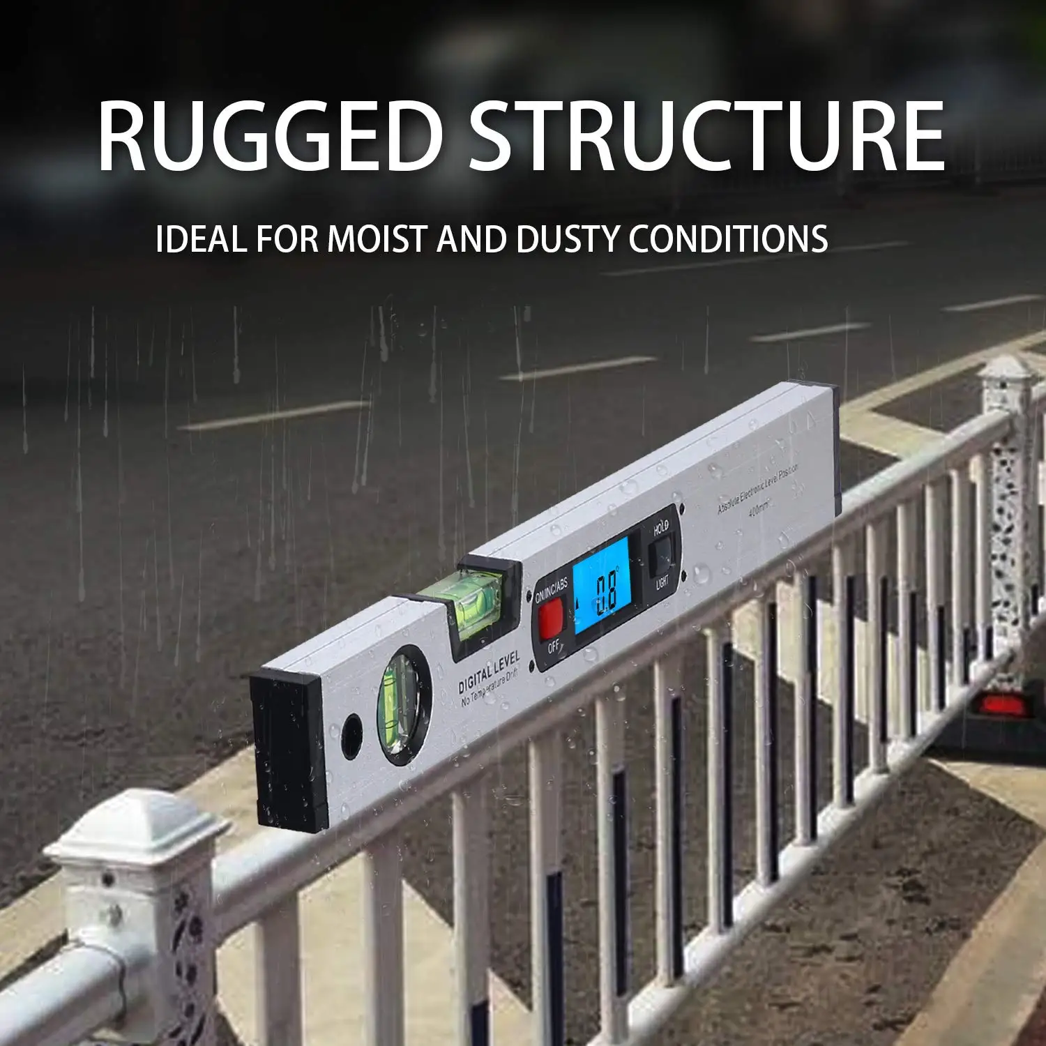 16-inch Digital Spirit Level and Protractor, Torpedo Level, Inclinometer Angle Gauge Finder Bubbles Magnetic Base with Backlight