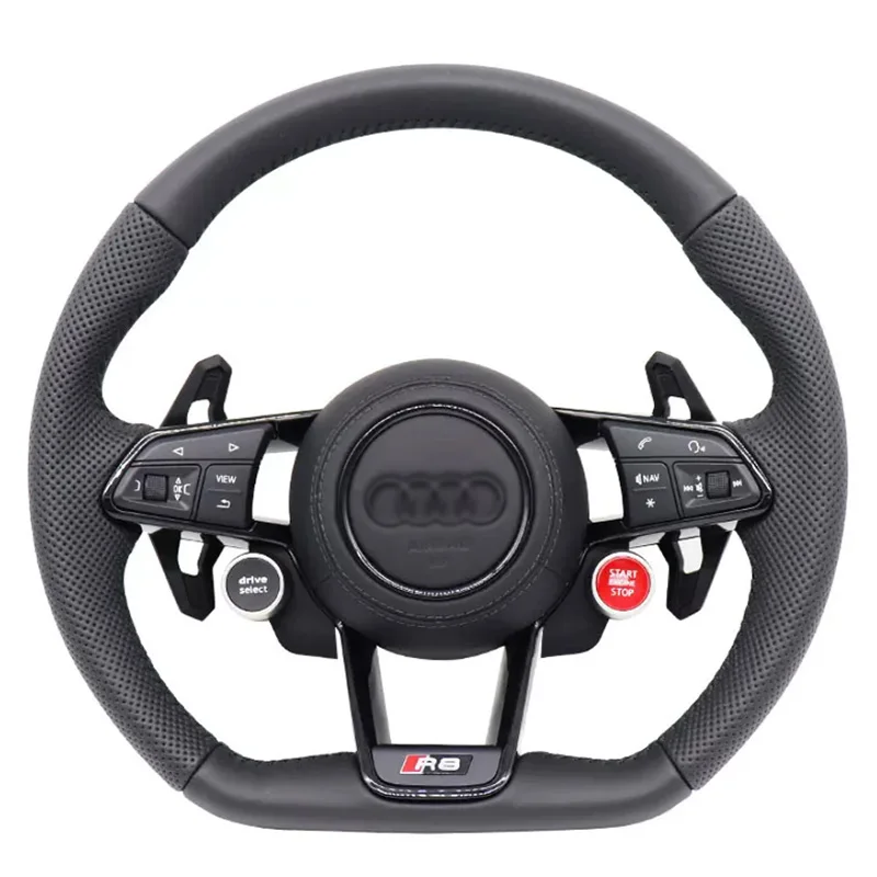 Hot-Sales Customized Leather Steering Wheel with Carbon Fiber LED For Audi RS S R8 TT TTRS A5