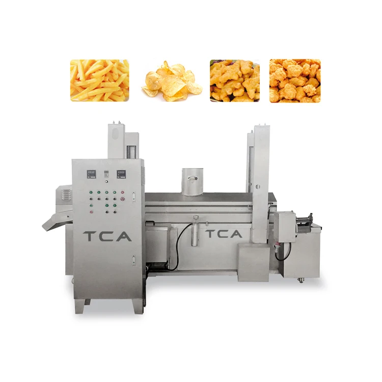 TCA automatic hconveyor belt frying machine fried chicken machine continuous oil fryer machine for food