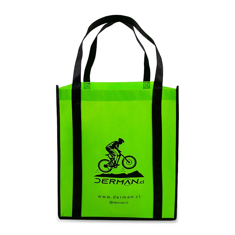 Recycled printable pattern Promotion Cheap Customized Blue Foldable Bolsas supermarket Tnt non woven foldable tote shopping Bag