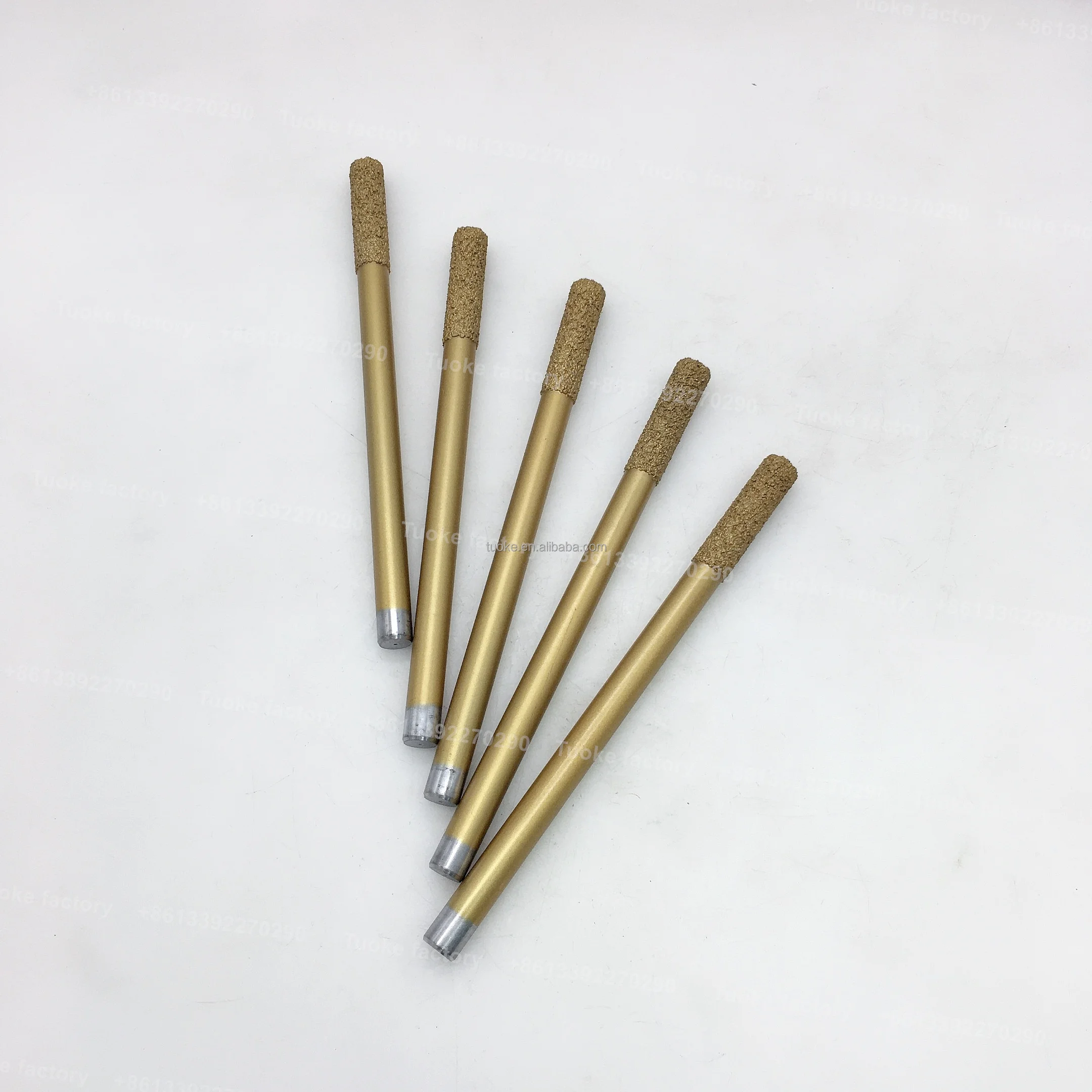 TUOKE TK871 S12xD13xI50xL200 Flat Head Diamond CNC Engraving Tools for CNC Machine Tool Stone Carving