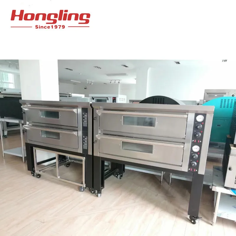 professional pizza baking machine 2 deck 500 degree Celsius gas pizza ovens in China