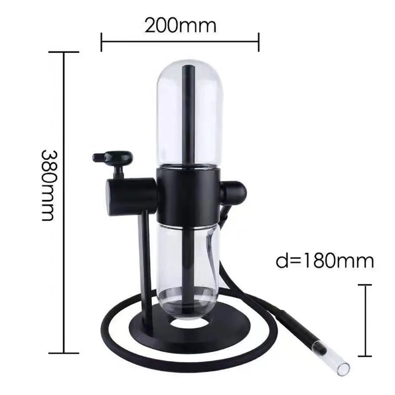 360 Rotatable Multi Function Gravity Hookah Crystal Shisha Aluminum Glass Hookah