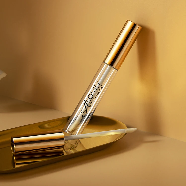 14ml Large Capacity Rose Gold Lipgloss Tubes With Brush Lip Gloss Concealer Cosmetic Package