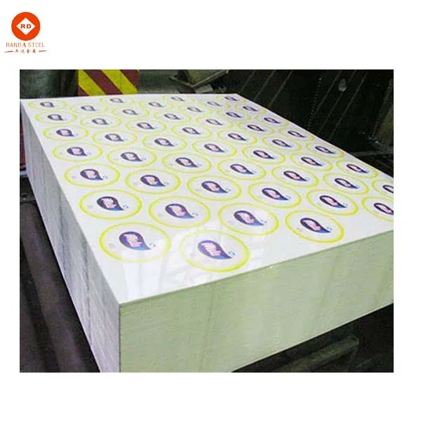 Printing tinplate sheet for paint can packing