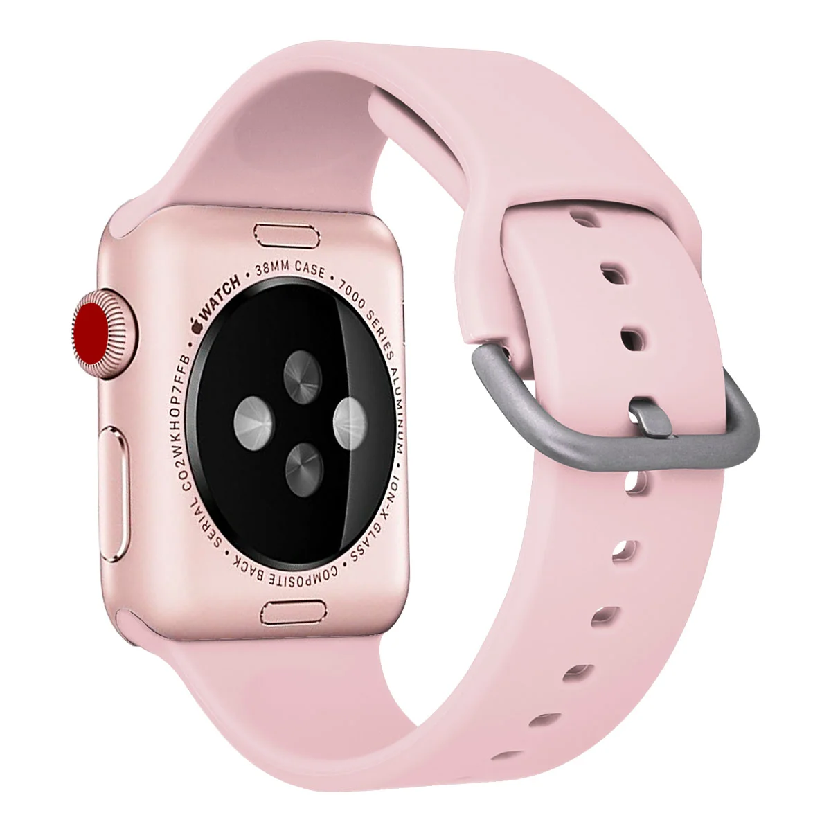 Single Color Silicone Watch Band for Ap-ple Watch Series 4 5 6 SE, fashion Ap-ple Watch Band Silicone