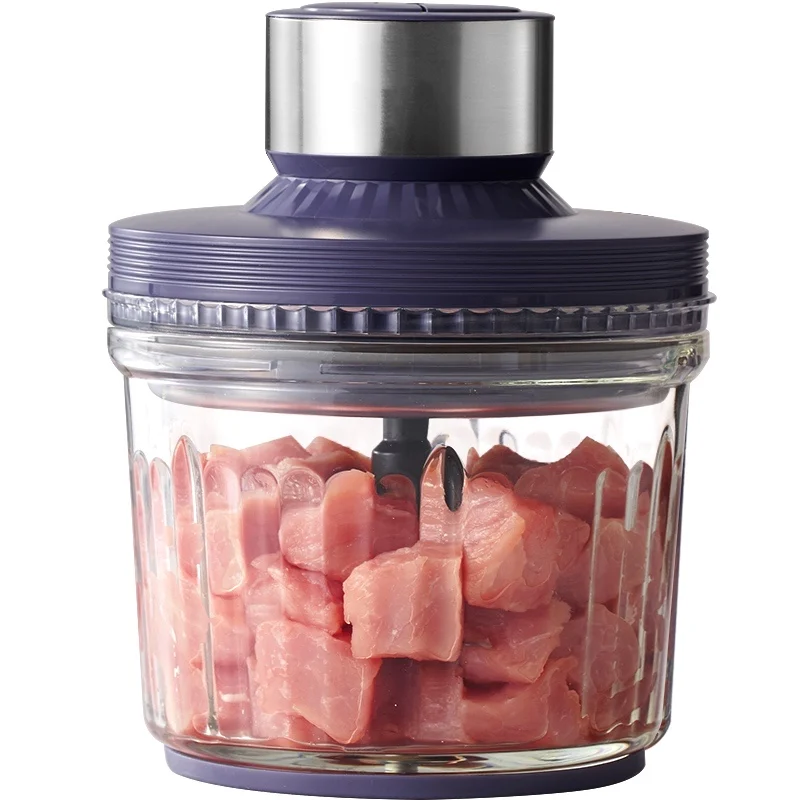 Electric Meat Grinder, 400W Food Processor Chopping Meat,Electric Food Chopper with 4 Sharp Blades 2Rotating Speed Levels