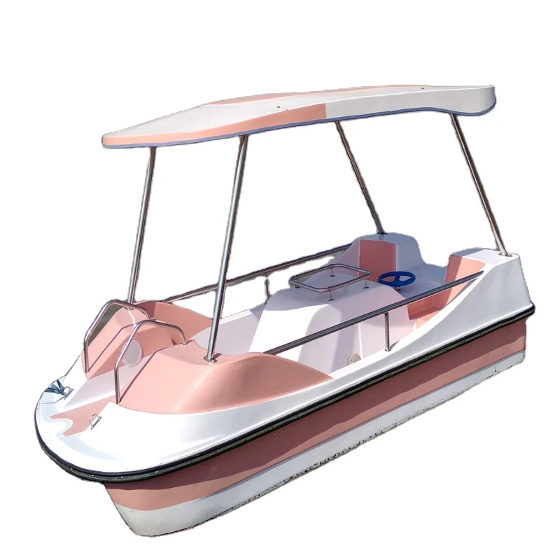 Customized 4 people electric fiberglass water pedalo boat trailer