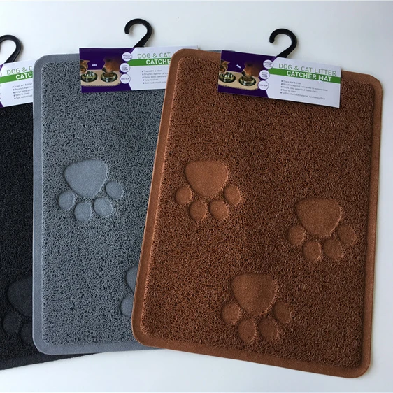 Phthalate BPA Free Traps Messes Scatter Control Easy to Clean PVC Cat litter mat Kitty Litter Trapping mess Mat