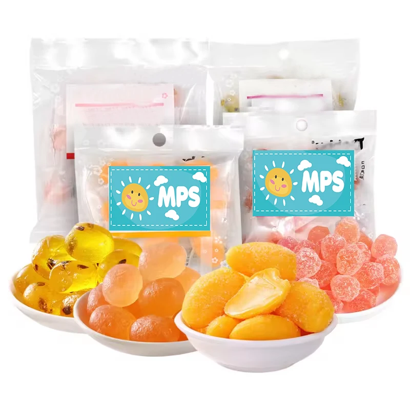 Factory OEM peeled fudge Lychee grape 8 kinds of fruit candy 68% fruit juice content healthy nutrition snacks gummy
