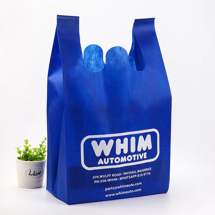 Promotion Cheap  Non woven Bag Reusable Supermarket  Grocery tote bag foldable non woven shopping Bag