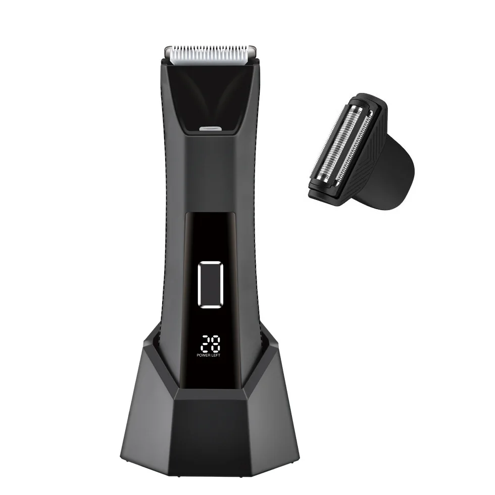 Dual Trimmer Washable Electric Body Hair Trimmer for Men Hair removal Epilator Shaver Body Groomer Beard Grooming Kit