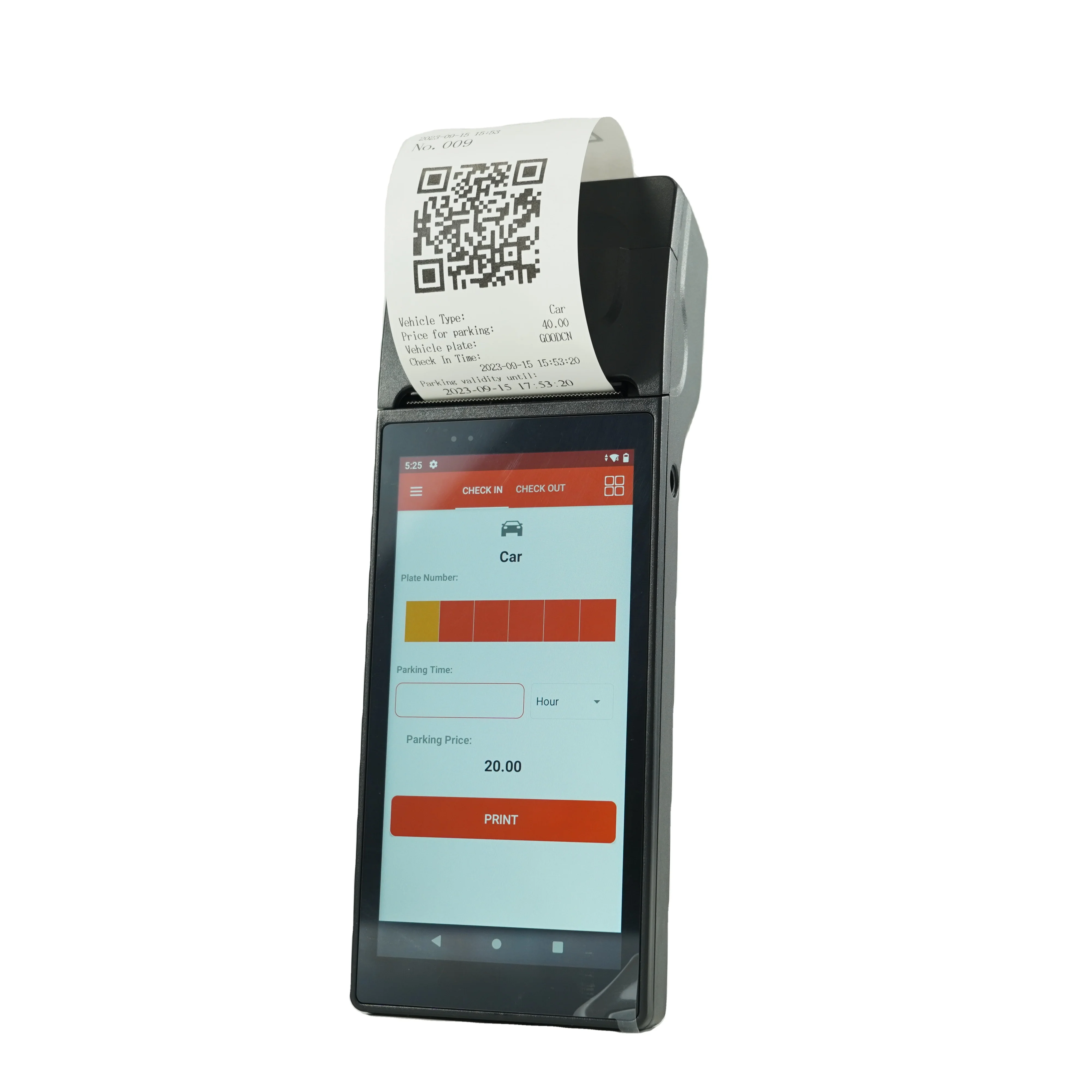 GOODCOM сенсорный экран терминал Pos Qr-код ручной парковочный билет печать Android
