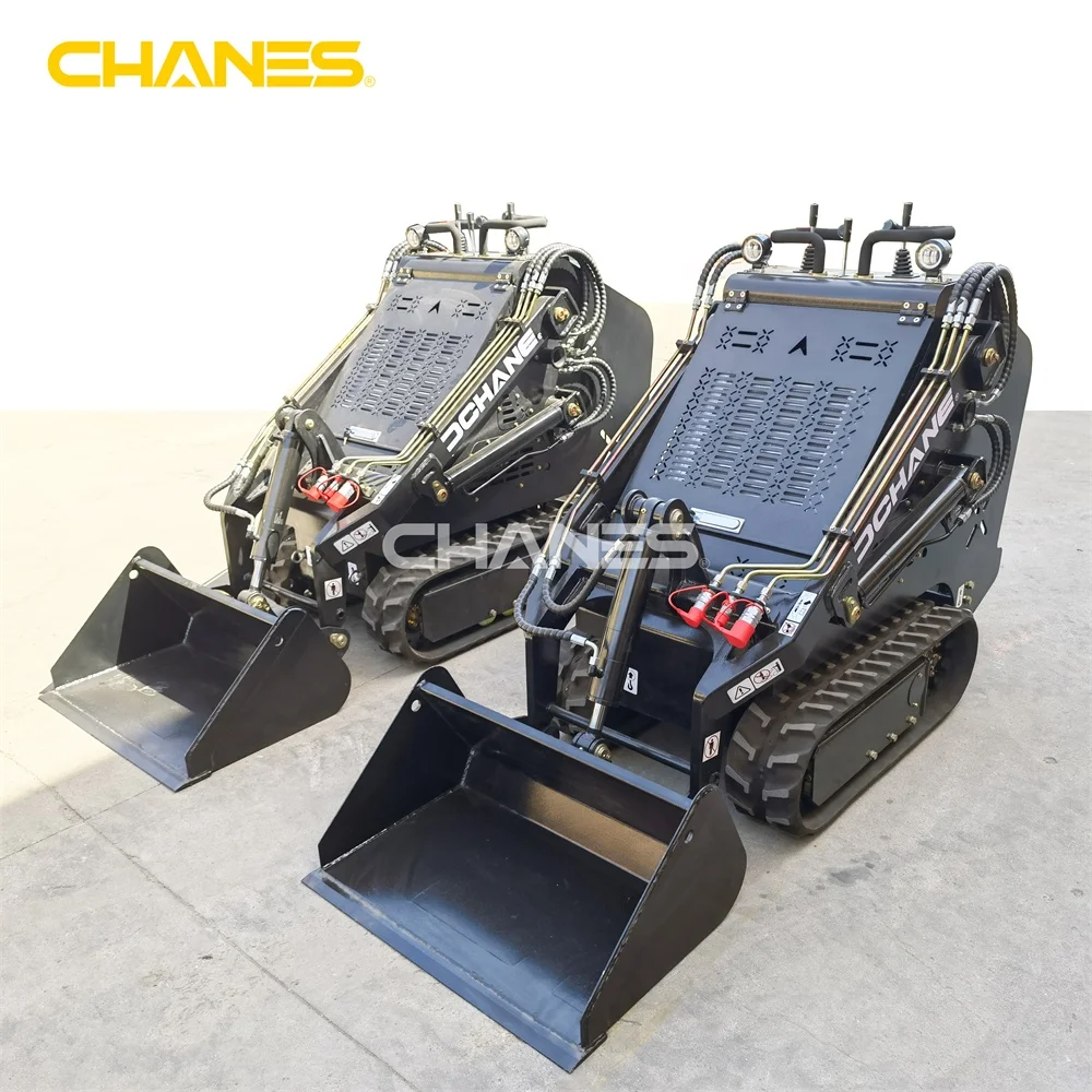 2024 China new mini skid steer loader 23hp   diesel walk behind crawler loader tracked skid steer loader  made in china