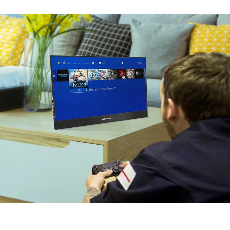 Sibolan best 4k portable gaming monitor 15.6 inch USB Type C 3840 x 2160 HDR ips 5mm slim for computer pc switch ps4 pro