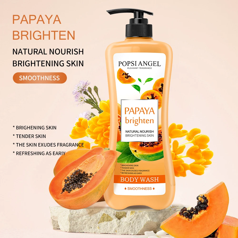Customized  Natural Whitening Deep Cleansing Papaya Body Wash Bath l Anti-Aging Shower Gel