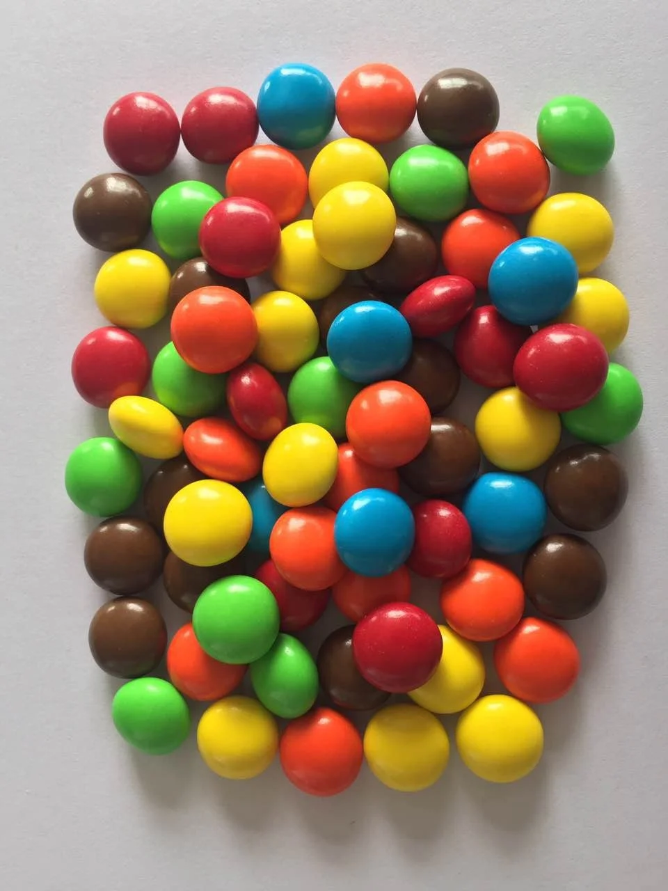 10 color blends button chocolate bean rainbow colors