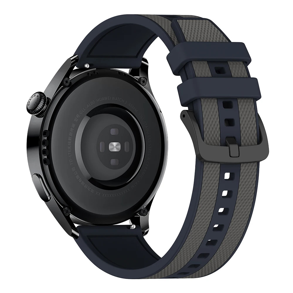 Высококачественный Двухцветный силиконовый ремешок для Samsung Watch 7 40 мм 654 huawei 3 4Pro bands