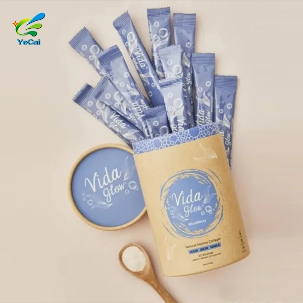 Matcha tea powder bars recycle container Biodegradable paper box coffee powder green tea container powder round food grade tube