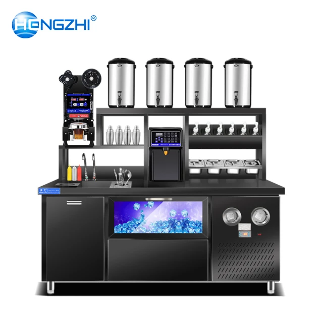 Refrigeration and freezing bubble tea bar business equipment needed for milk tea