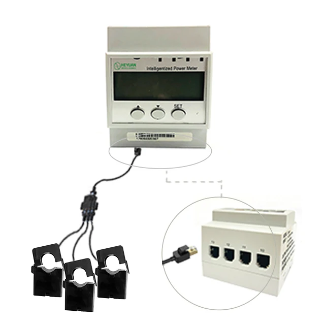 Heyuan DZS400 New Trend Smart 4*3Phase Multichannel AC Energy Meter with RS485 modbus RTU