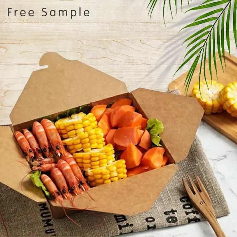 Disposable Takeaway Food Packaging Lunch Box Carton For Restaurant, Emballage Alimentaire