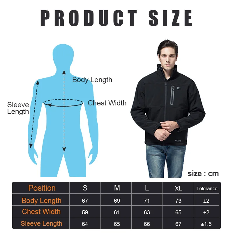 Factory Winter Heated Jackets Warming Clothing Mountaineering Hunting Skiing Including Battery For Men