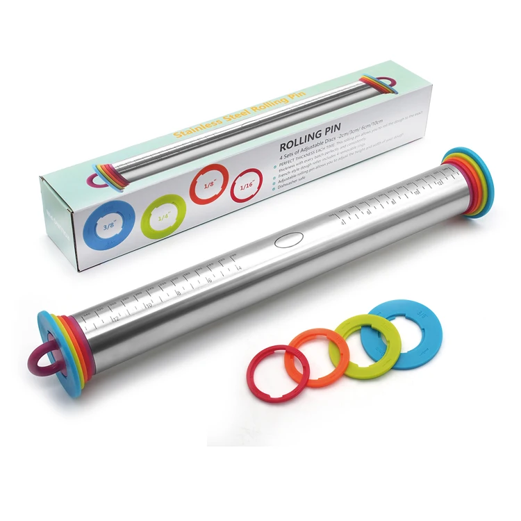 
Home Kitchen Portable Dough Kneading Pastry Tools Stainless Steel Rolling Pin Kitchen Kneading Pad Set 