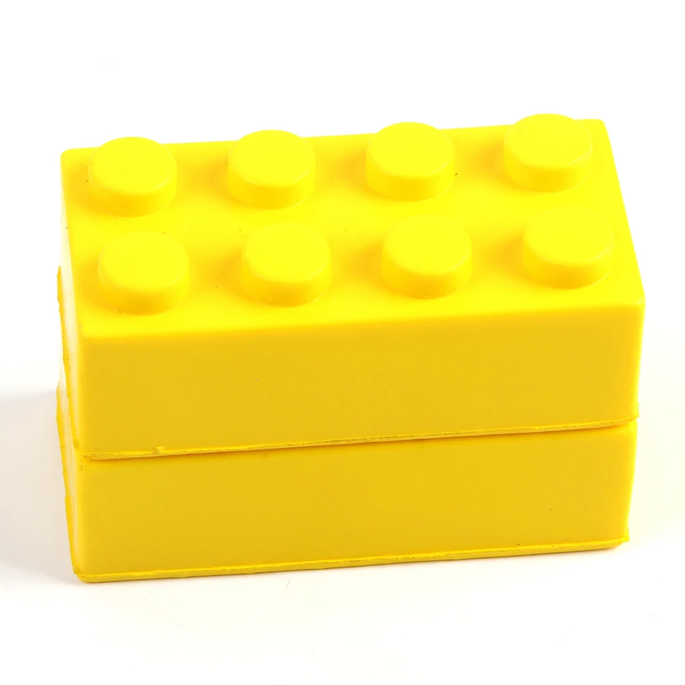 Custom logo printed colorful soft foam brick PU anti stress brick toy foam block construction