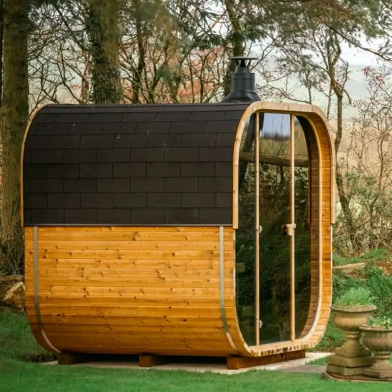 Modern Design Solid Wood Outdoor Cube Sauna Room Steam Sauna