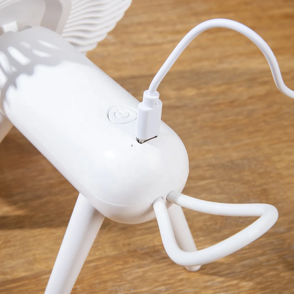 Portable USB Charging Battery Mini Fan Rechargeable Desk Ceiling Fan Small Electric Cooler Portable Standing Fan for Home Office