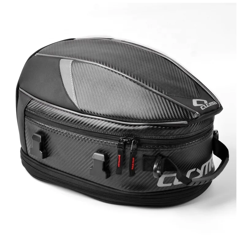 
2021 CUCYMA New Ghost carbon fibre Black Waterproof Hardshell Rear Seat Motorcycle Saddle Tail Bag for Moto Tail Bag 
