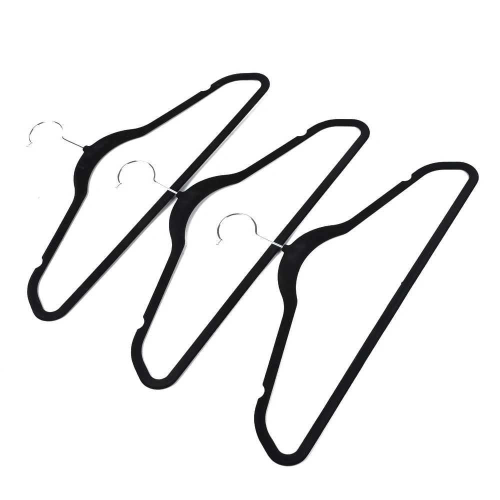 Manufacturer Slim Space Saving Velvet Hanger Non Slip Flocking Velvet Clothes Hanger Wholesale