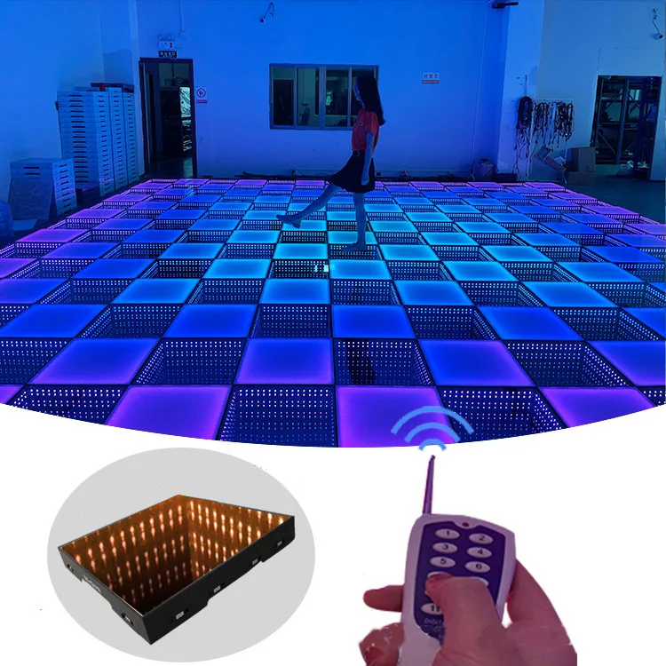 Portable Dancing Panels 3d Mirror Dj Nightclub Disco Party Wedding Stage Light Rgb Full Color Led Dance Floor