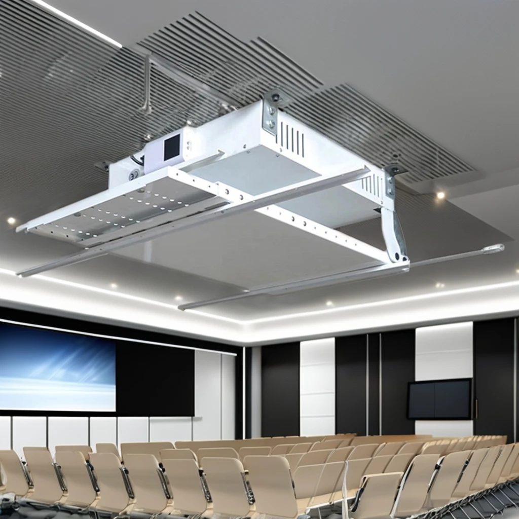 Motorized Electric Remote RF Control LED LCD TV Lift Hanger Hidden Ceiling Flip down 110V-250V for 32-75 Inch TVs Conferences