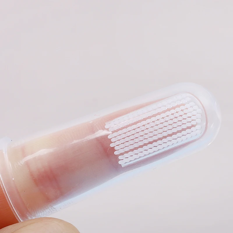 
Oral Cleaning Massaging baby silicone finger toothbrush 