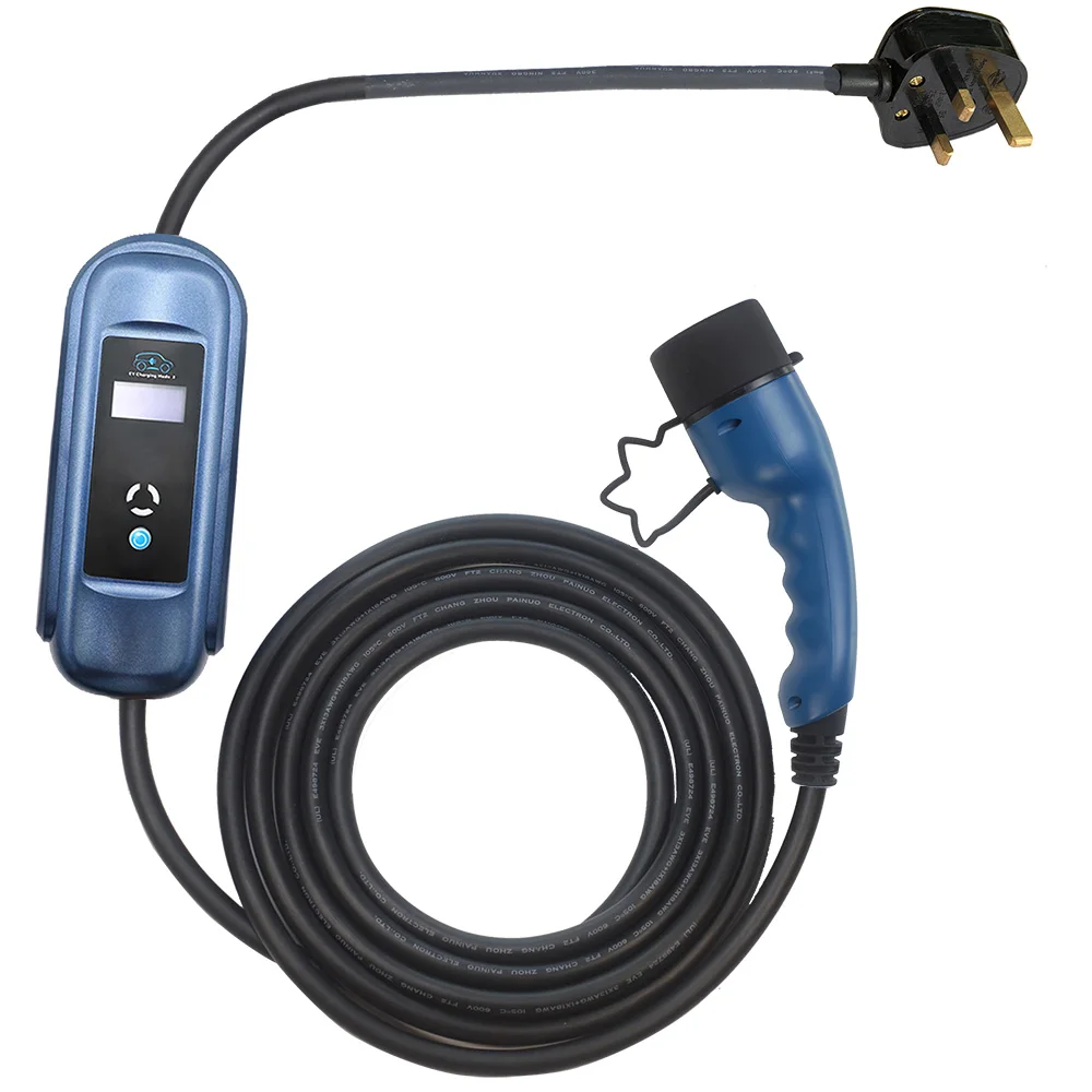 
6A To 16A Electric Vehicle Portable Charger Fast Ev Charging Station Ev Type 2 Plug 